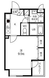 アヴァンセ 1Kの間取図画像