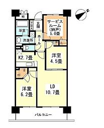 アーマックス大井町 2SLDKの間取図画像