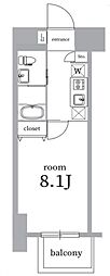 lighthouse大塚 1Kの間取図画像