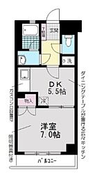 キャッスルナカノ 1DKの間取図画像