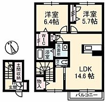 ビラージュ　サンク 202 ｜ 香川県観音寺市大野原町花稲597-1（賃貸アパート2LDK・2階・69.99㎡） その2