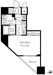 ORSUS大鳥居 ワンルームの間取図画像