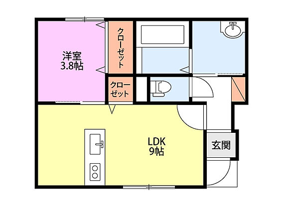 T-CREST万代_間取り_0
