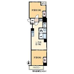ParkSide東陽 2LDKの間取図画像