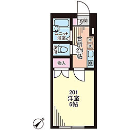 メゾンフェニックス 1Kの間取図画像