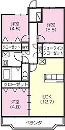 エスプリ3 3LDKの間取図画像