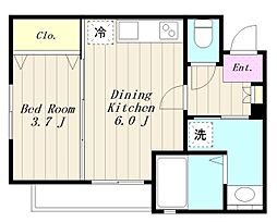 VillageHashimoto 1DKの間取図画像