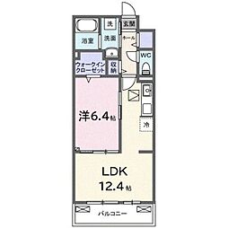 ブランノワレ 1LDKの間取図画像