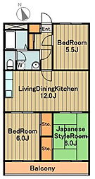 リバーサイドソシア 3階3LDKの間取り