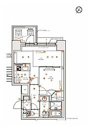 リライア浅草 1LDKの間取図画像