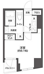 GRAN PASEO 市谷甲良町 12階1Kの間取り