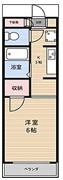 グッドウィル 1Kの間取図画像