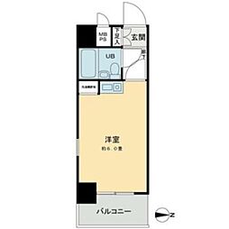 ビブレ西池 ワンルームの間取図画像