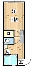 フェリシモ日吉 1Kの間取図画像