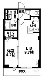 ラ・シルフィード 1LDKの間取図画像