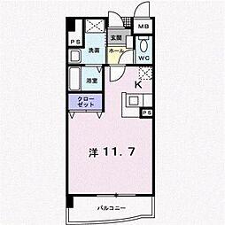ベラルデ ワンルームの間取図画像