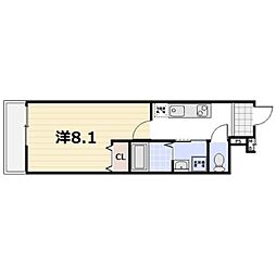 フジパレス曽根南町3番館 1Kの間取図画像