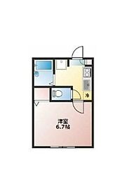 ロイヤルコモード 1Kの間取図画像