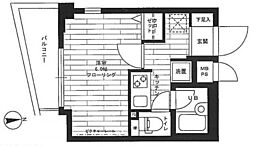 ステージグランデ南麻布 1Kの間取図画像