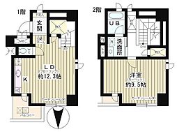 ツインビュー御茶の水 1LDKの間取図画像
