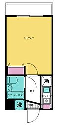 グランド・ルー ワンルームの間取図画像