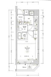 AXASTOKYOEASTGARDEN 1Kの間取図画像