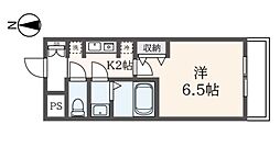 カレッジスクエア柴崎 1Kの間取図画像