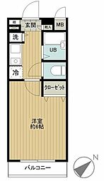 フェニックス文京千石 1Kの間取図画像