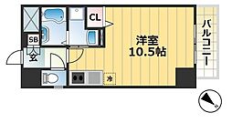 SDグランツ神戸大開通 ワンルームの間取図画像