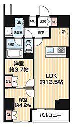 アルコバレーノ南千住 2LDKの間取図画像