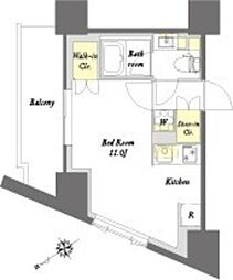 プライムメゾン板橋 3階ワンルームの間取り
