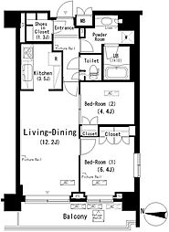 間取図画像 2LDK