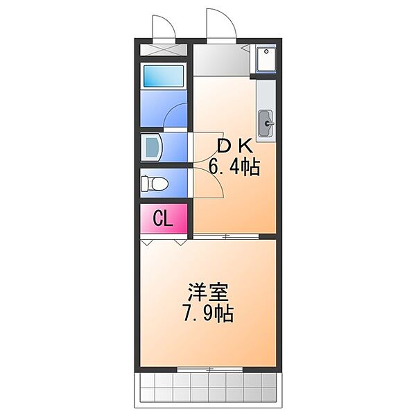 大阪府阪南市和泉鳥取(賃貸アパート1DK・2階・32.00㎡)の写真 その2