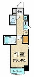 東京メトロ半蔵門線 水天宮前駅 徒歩8分の賃貸マンション 2階1Kの間取り