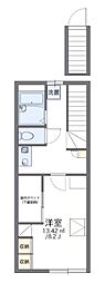 レオパレスシャルム 1Kの間取図画像