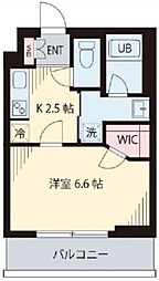 セレリーオ・ニッコー 1Kの間取図画像