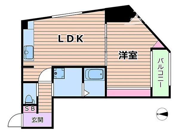 コスモ釣鐘町 ｜大阪府大阪市中央区釣鐘町２丁目(賃貸マンション1LDK・3階・41.53㎡)の写真 その2