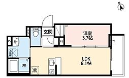 robot home 日進V 1LDKの間取図画像