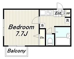 OHマンション 1Kの間取図画像