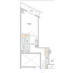カスタリア本駒込 1Kの間取図画像