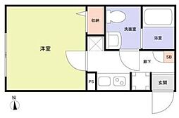 (仮称)草加市瀬崎新築アパート 1Kの間取図画像