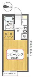 MY・ピュア千住曙町B ワンルームの間取図画像