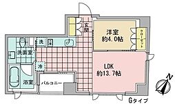 アズ日本橋人形町 1LDKの間取図画像