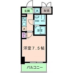 エス・キュート尼崎2 1Kの間取図画像