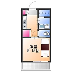 world air Izumisano 1Kの間取図画像
