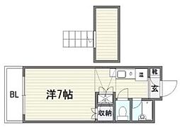 ユーインズ ワンルームの間取図画像