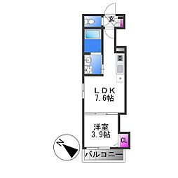 近鉄大阪線 弥刀駅 徒歩3分の賃貸アパート 2階1DKの間取り