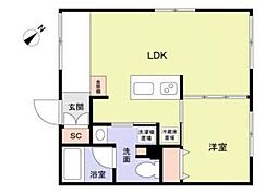 ASTILE目黒不動前 1LDKの間取図画像