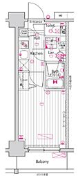 グランド・ガーラ横浜 1Kの間取図画像
