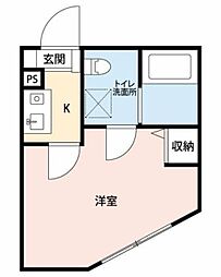 都営大江戸線 新江古田駅 徒歩10分の賃貸アパート 3階1Kの間取り